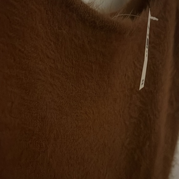 Aerie Fuzzy Brown Bodycon Sleeveless Dress NWT - Picture 6 of 7